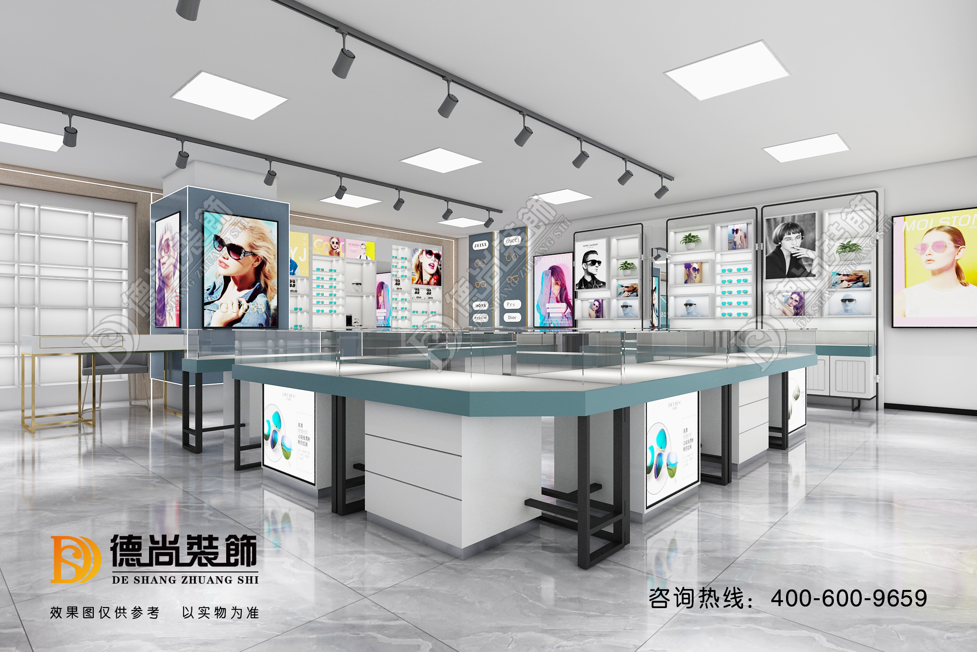 时尚风眼镜店装修